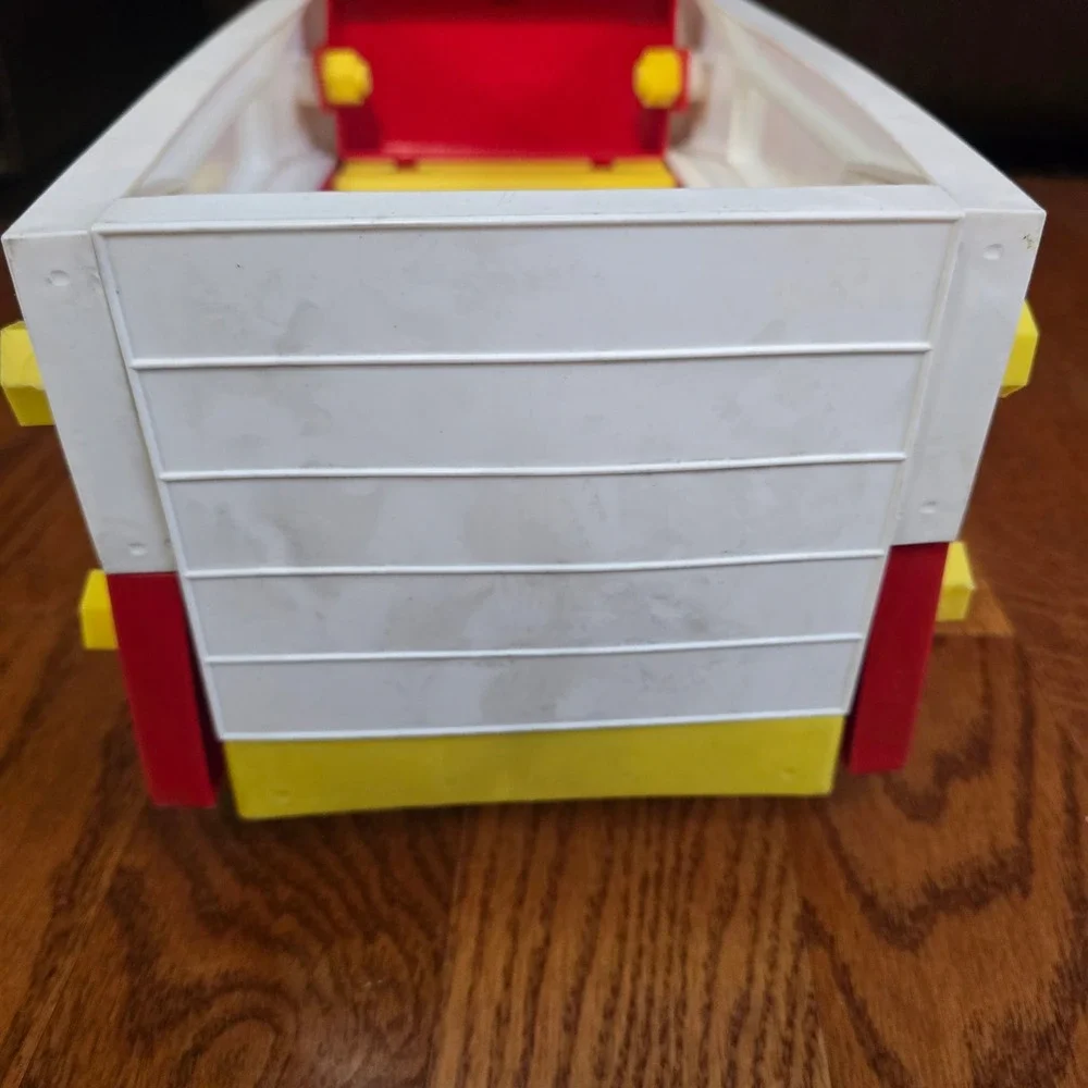 Vintage Ideal Fix-It Carry-All Truck‎ Yellow Red Polyethylene Toy 1950s 1960s